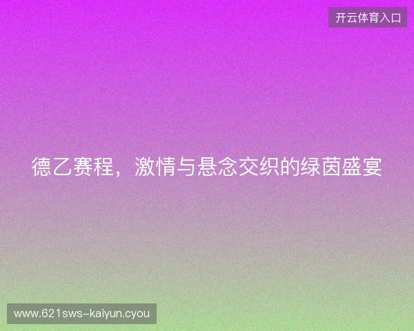 德乙赛程，激情与悬念交织的绿茵盛宴